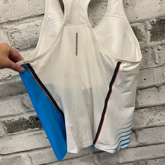 Blue and white Nike athletic top - Picture 3 of 4